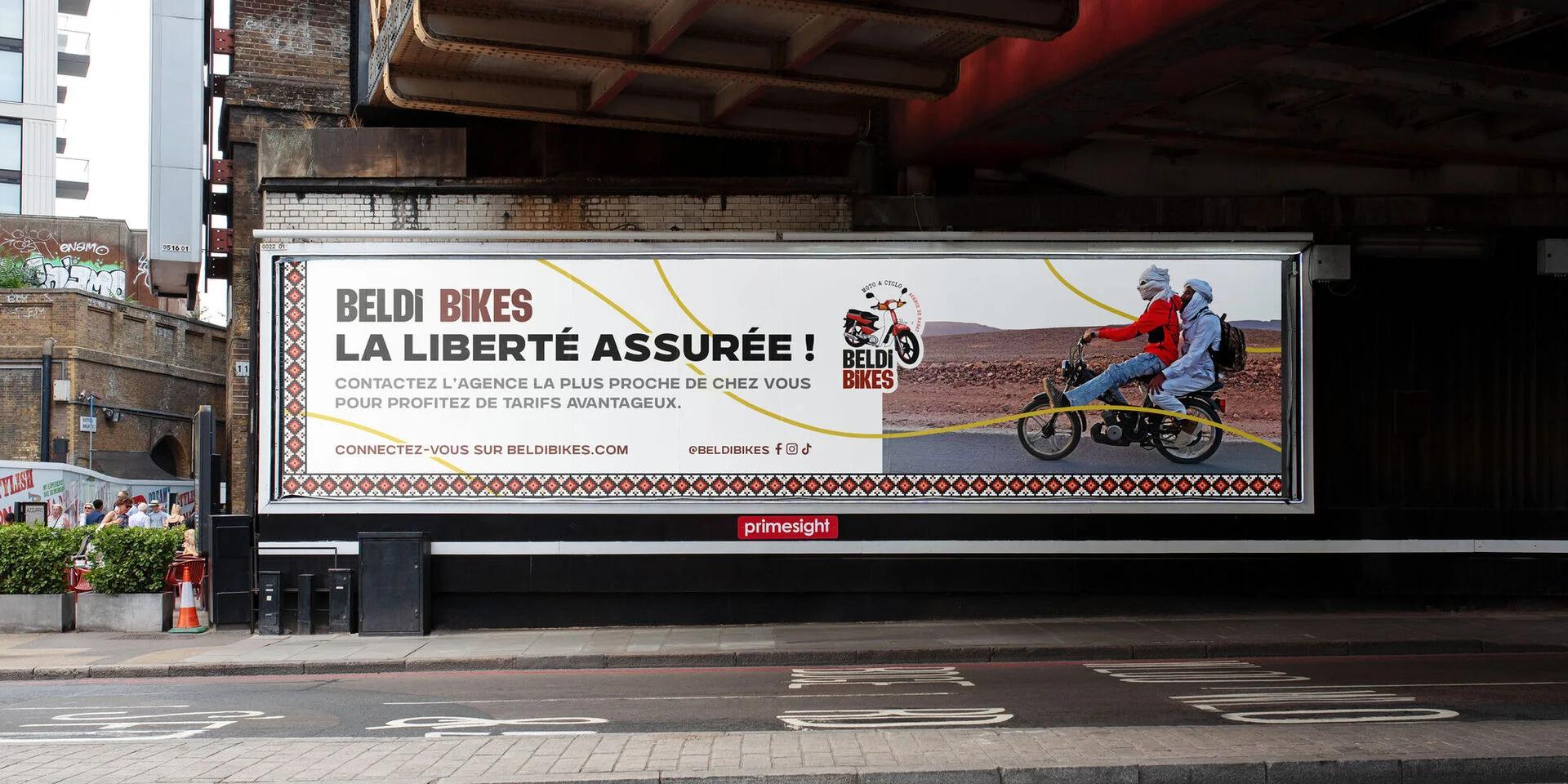 Beldi Bikes — billboard « La liberté assurée »