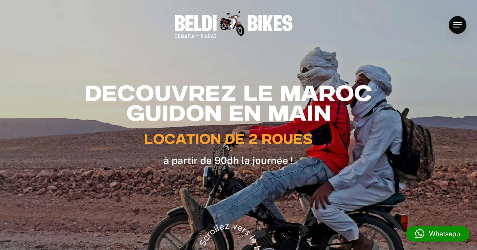 Beldi Bikes — page d'accueil du site web