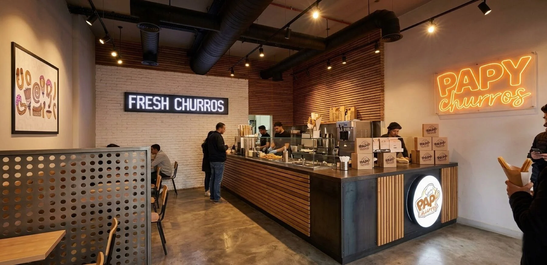 Point de vente Papy Churros — façade
