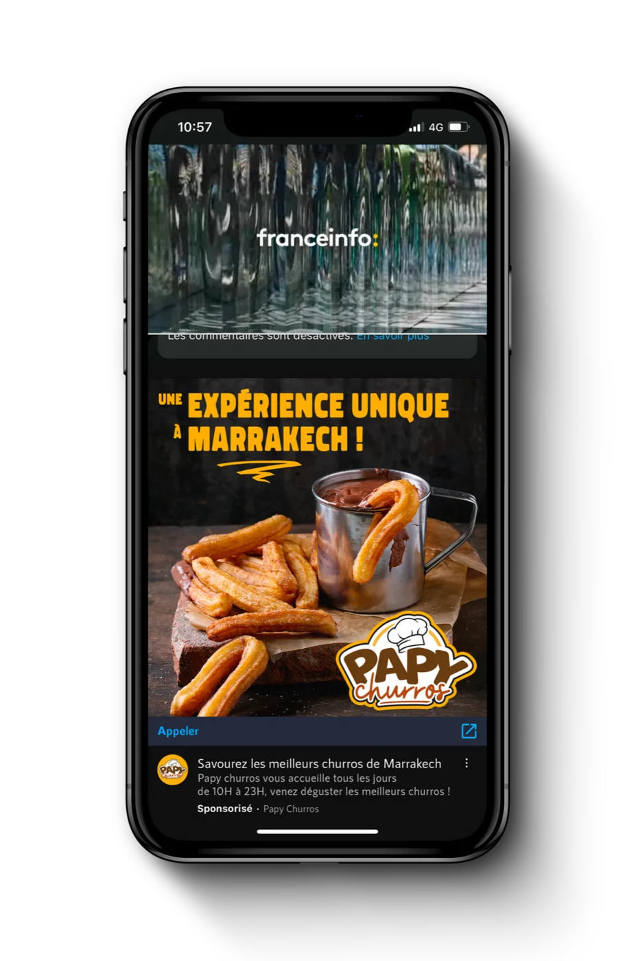 Publicité digitale Papy Churros