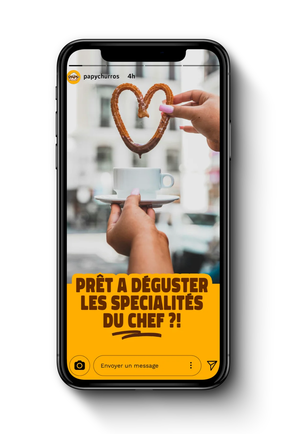 Story Papy Churros — spécialités du chef