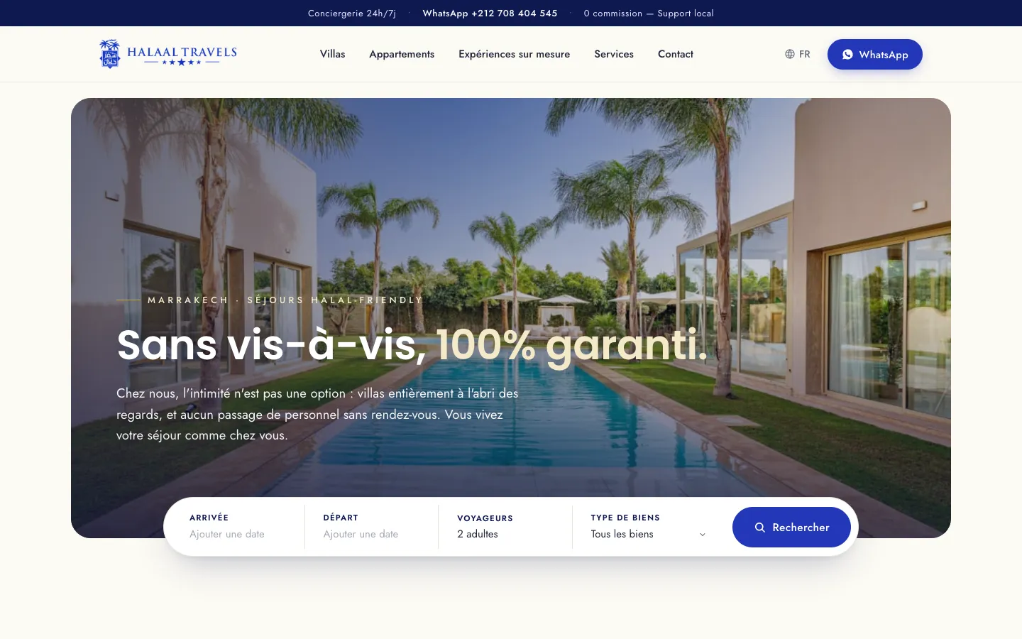 Site réalisé par Niyah Dev pour Halaal Travels